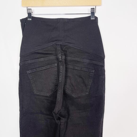 Mango Maternity 4 Black Straight Leg Jeans Over The Belly Denim Cotton Stretch - Picture 6 of 10